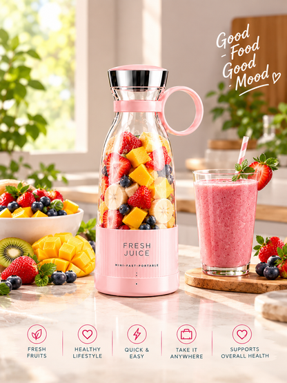Juicer Blender Bottle – USB Rechargeable Smoothie Maker