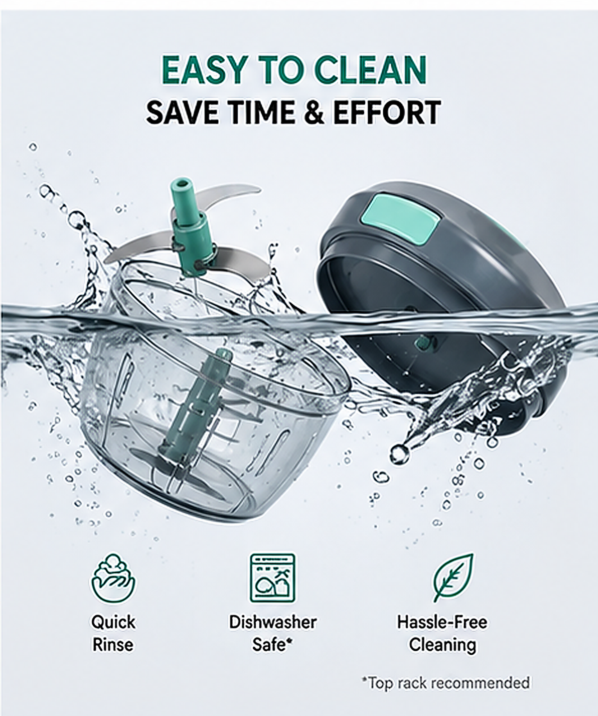Premium Multi-Purpose 3-blade Push Action Kitchen Chopper