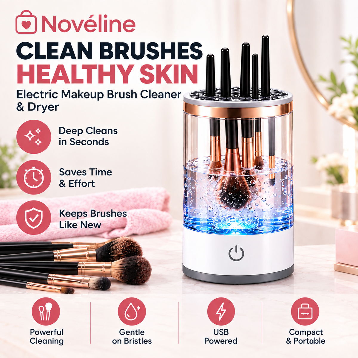 Electric Makeup Brush Cleaner & Dryer