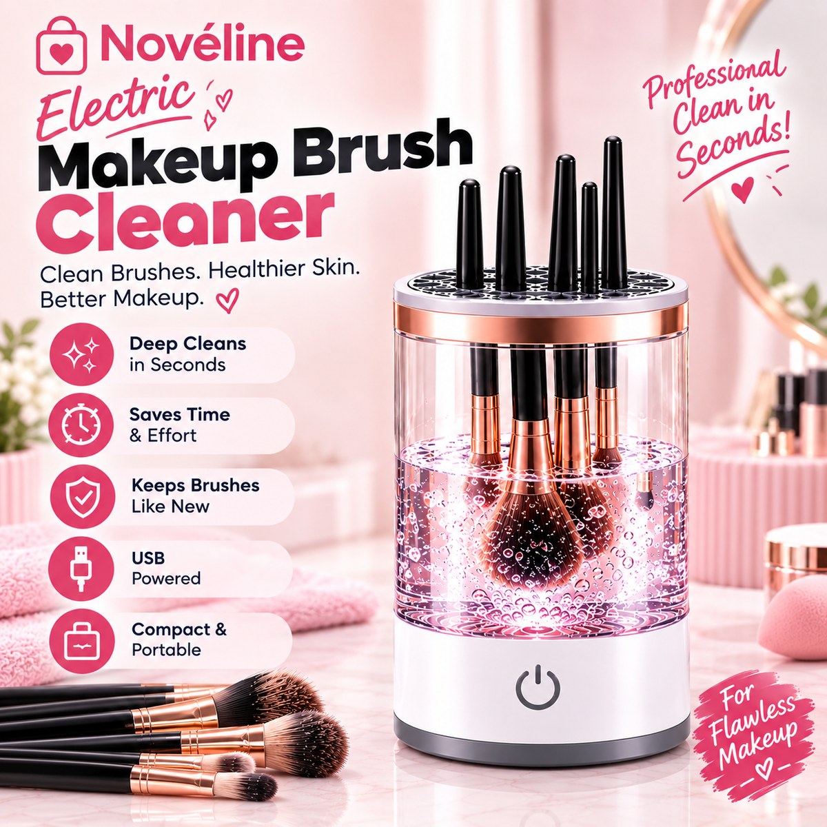 Electric Makeup Brush Cleaner & Dryer